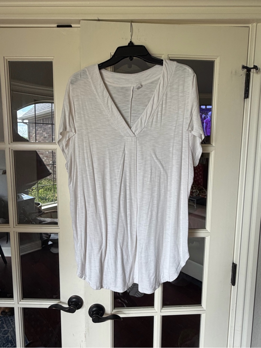 Old Navy Soft White V-Neck Tunic Top XL